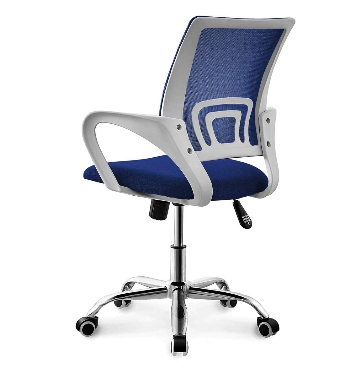 Finch Fox Low Back Royal Ergonomic White Body Desk Mesh Office Chair in Blue Colour 4