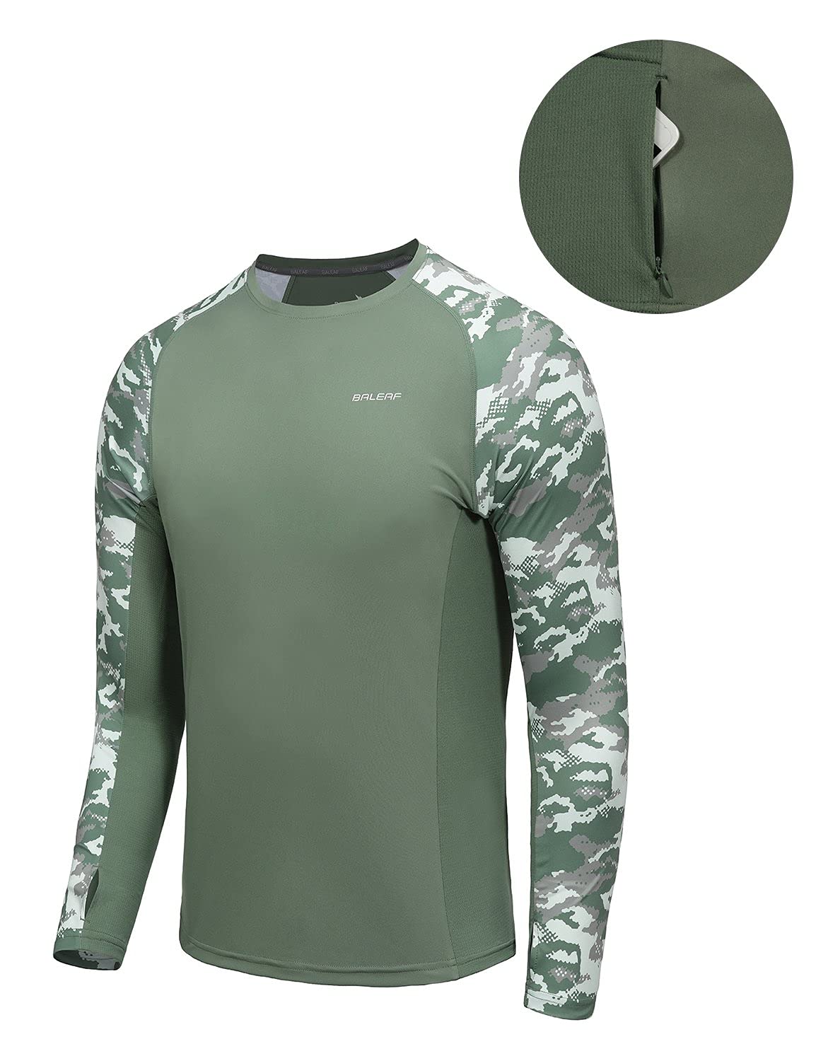 Men's UPF 50+ Sun Protection Hoodie Long Sleeve SPF/UV Quick Dry Lightweight Fishing Workout Thumbholes Shirt