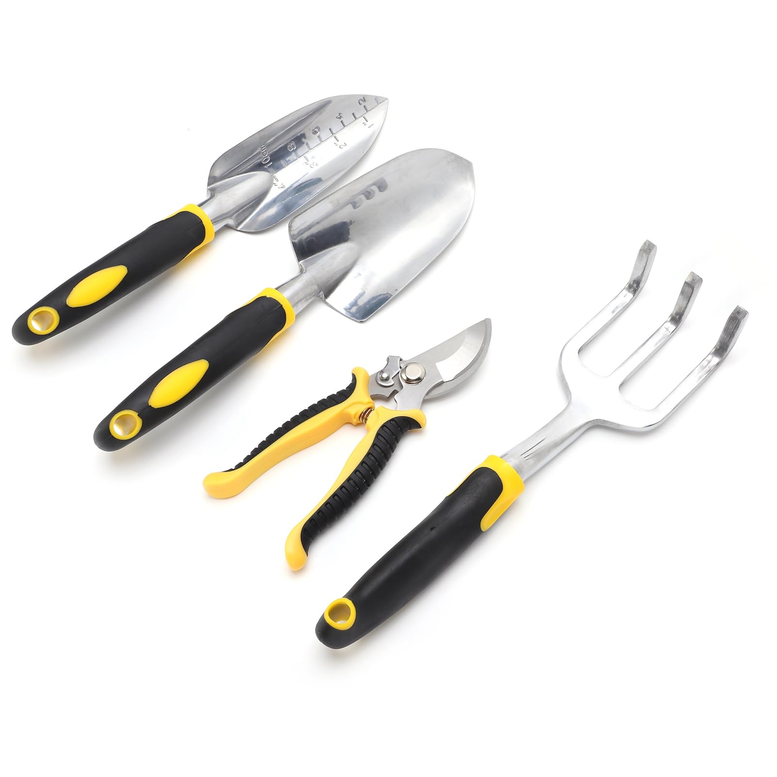 Kit de Herramienta de jardinería de 5 Piezas Piradora de Palas de trasplante con Cabezal de Aluminio Fundido de Servicio Pesado para Plantar Flores jardín