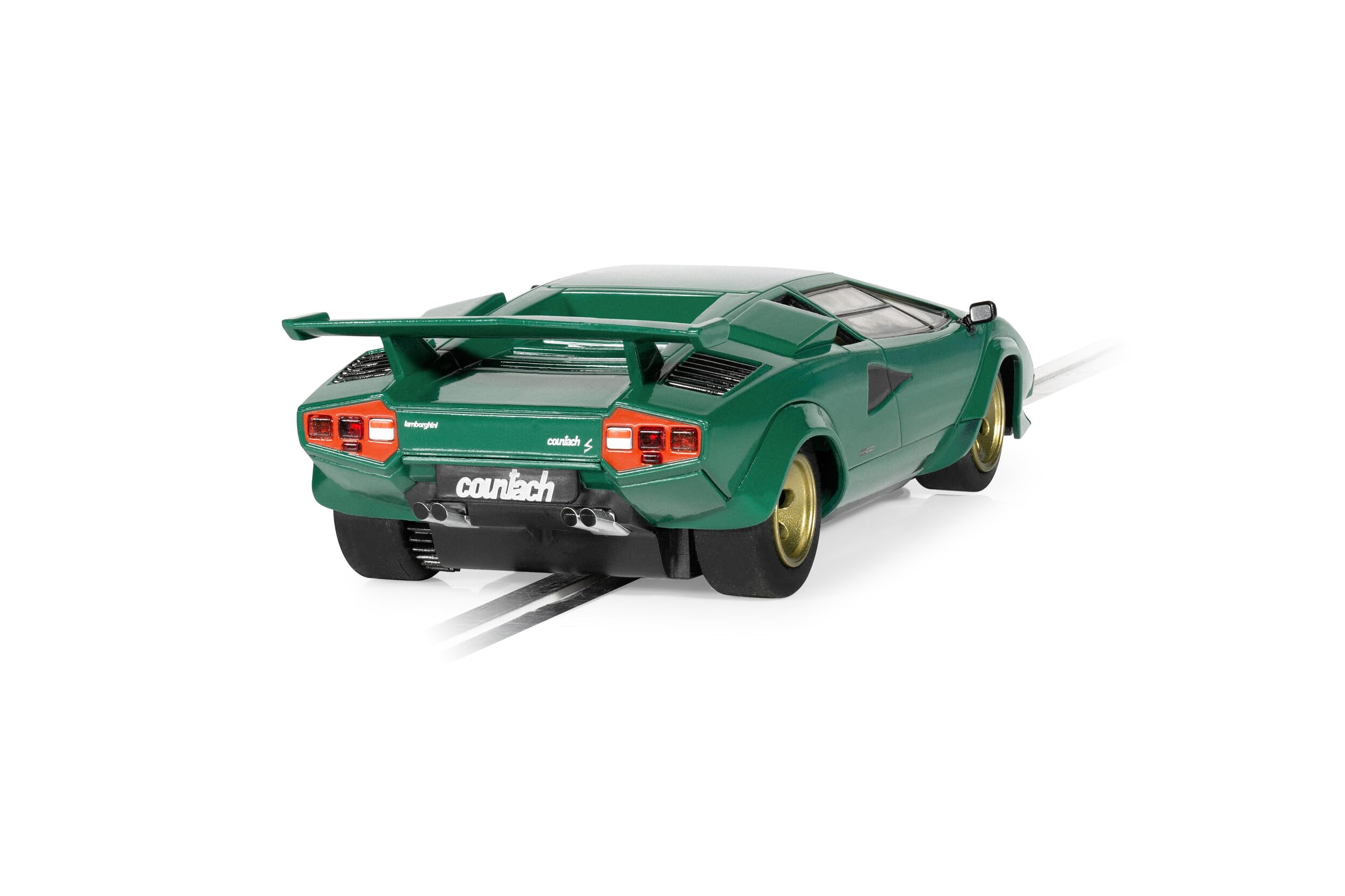 Scalextric C4500 1:32 Lamborghini Countach Met. Green HD - Slotcar, Rennbahn, Auto für Rennbahn, Rennbahnauto, Rennbahn, Kinderspielzeug, Zubehör für Rennbahnen