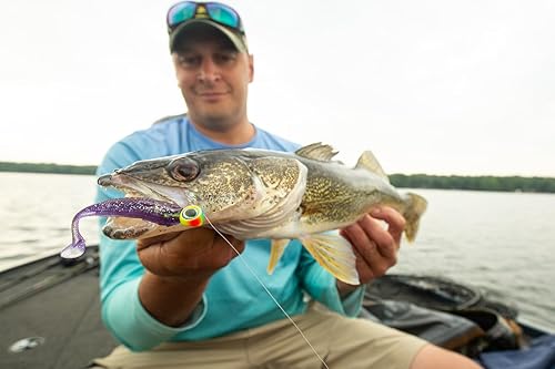 Miniatura 5 de Northland Tackle Eye Candy Paddle Shad - Cebo señuelo flotante de plástico suave tipo pececillo para pesca de lucioperca, 5 cebos por paquete,