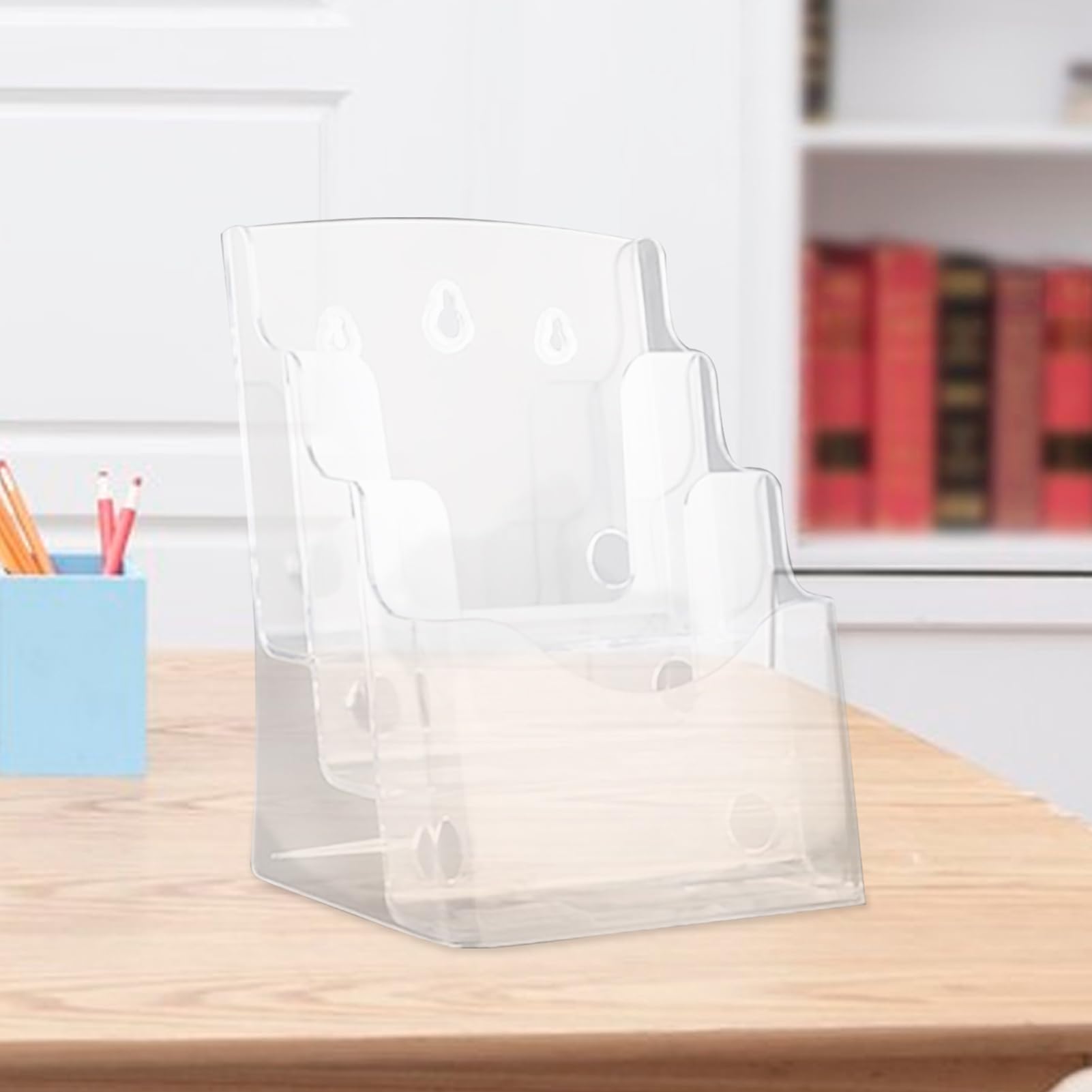 Présentoir à Dépliants Fiauli Acrylique - Support A5 3 Compartiments Pour Bureau Ou Mur
