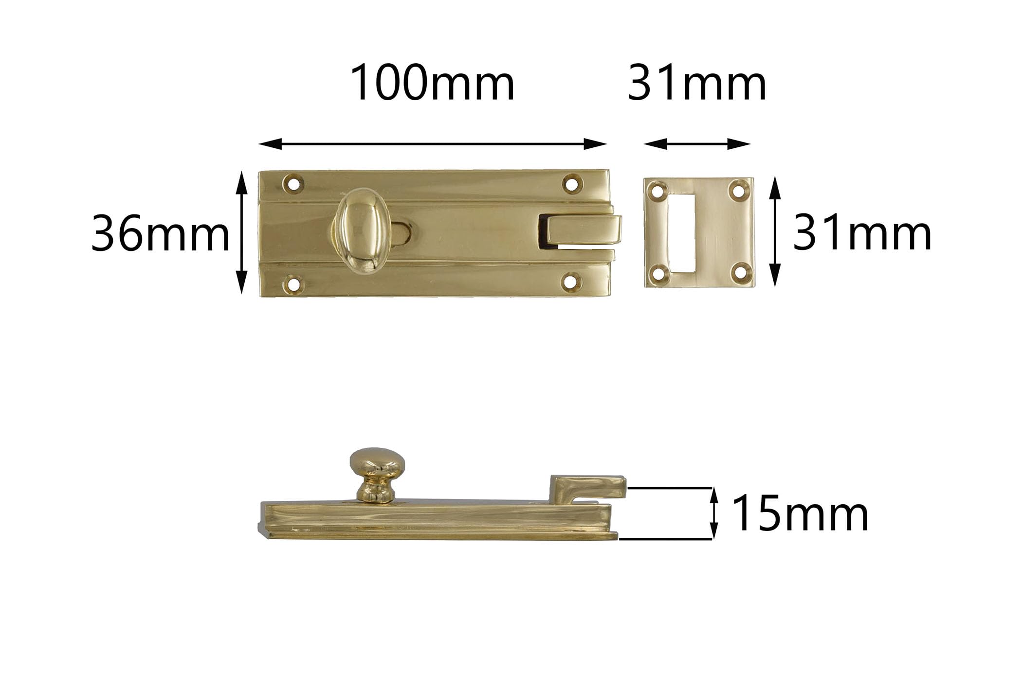 Amazon.co.jp: 真鍮製かんぬき ネックドボルト 4” 入数:1 PB-203 [並行