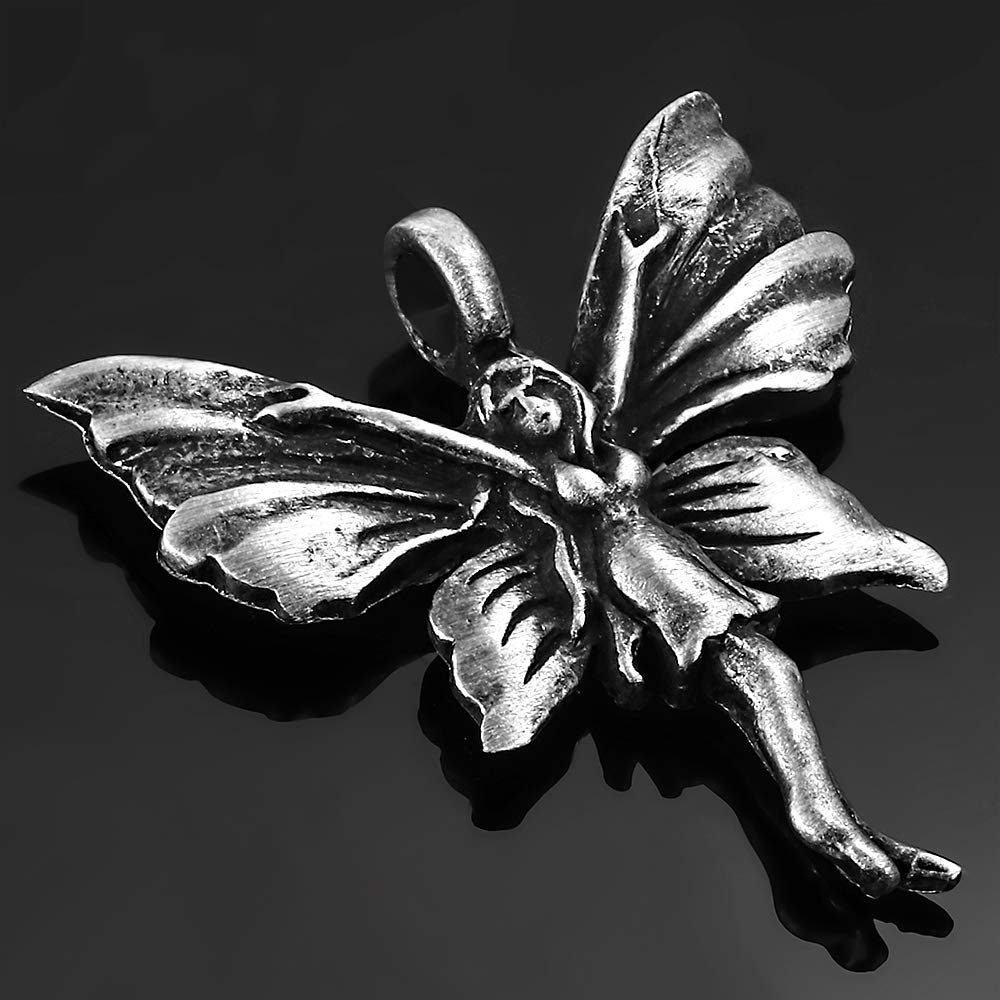 Colgante de acero inoxidable, diseño de hada y nimphe