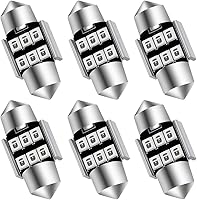 Vista 11 de AUXLIGHT 211-2 212-2 578 569 214-2 41MM 1.61 pulgadas Festoon Canbus - Bombillas LED interiores sin errores, 6000 K, xenón blanco, chips 6SMD súper