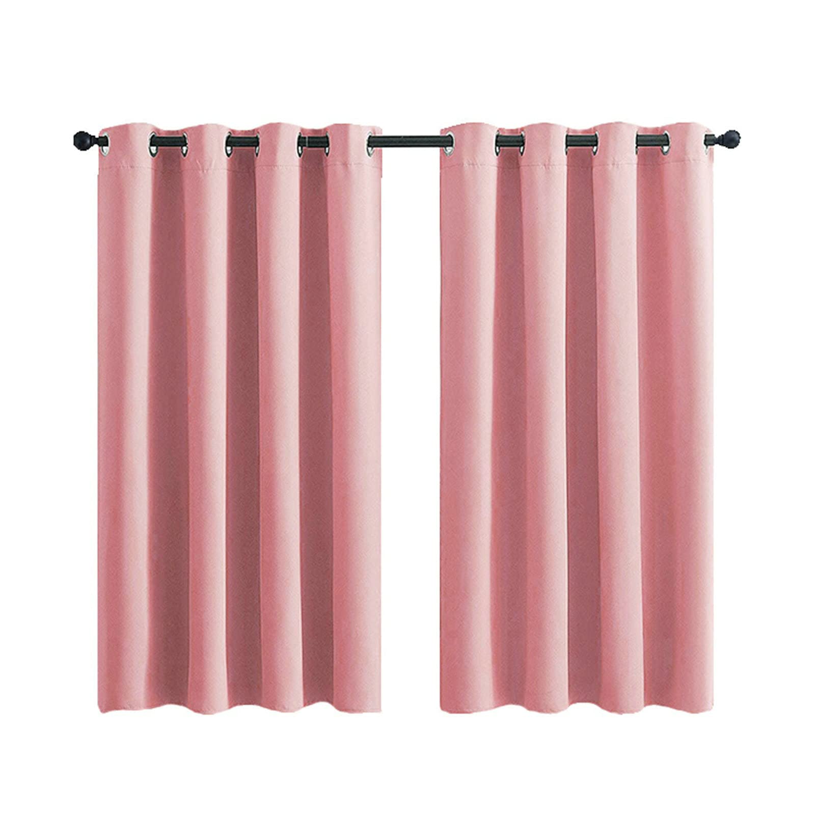 Gualiy Lot de 2 Rideau Thermique, Rideaux Couleur Unie Rideau 140 x 224 cm Rose Rideaux pour Chambre Salon
