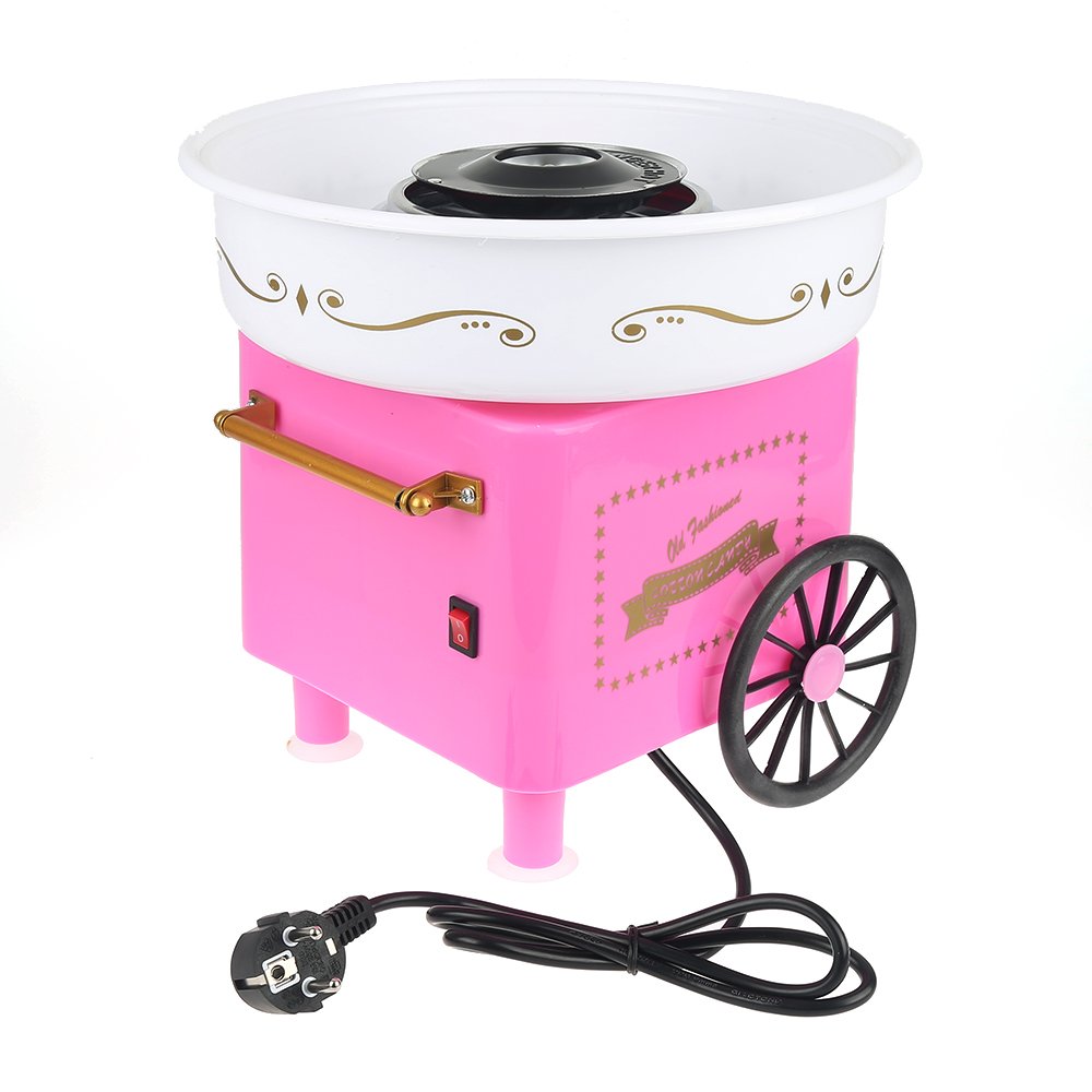 Máquina de barba de Papa, 500 W, eléctrica Candy Floss Maker para casa y fiesta, horquilla de cumpleaños infantil Rétro Rose