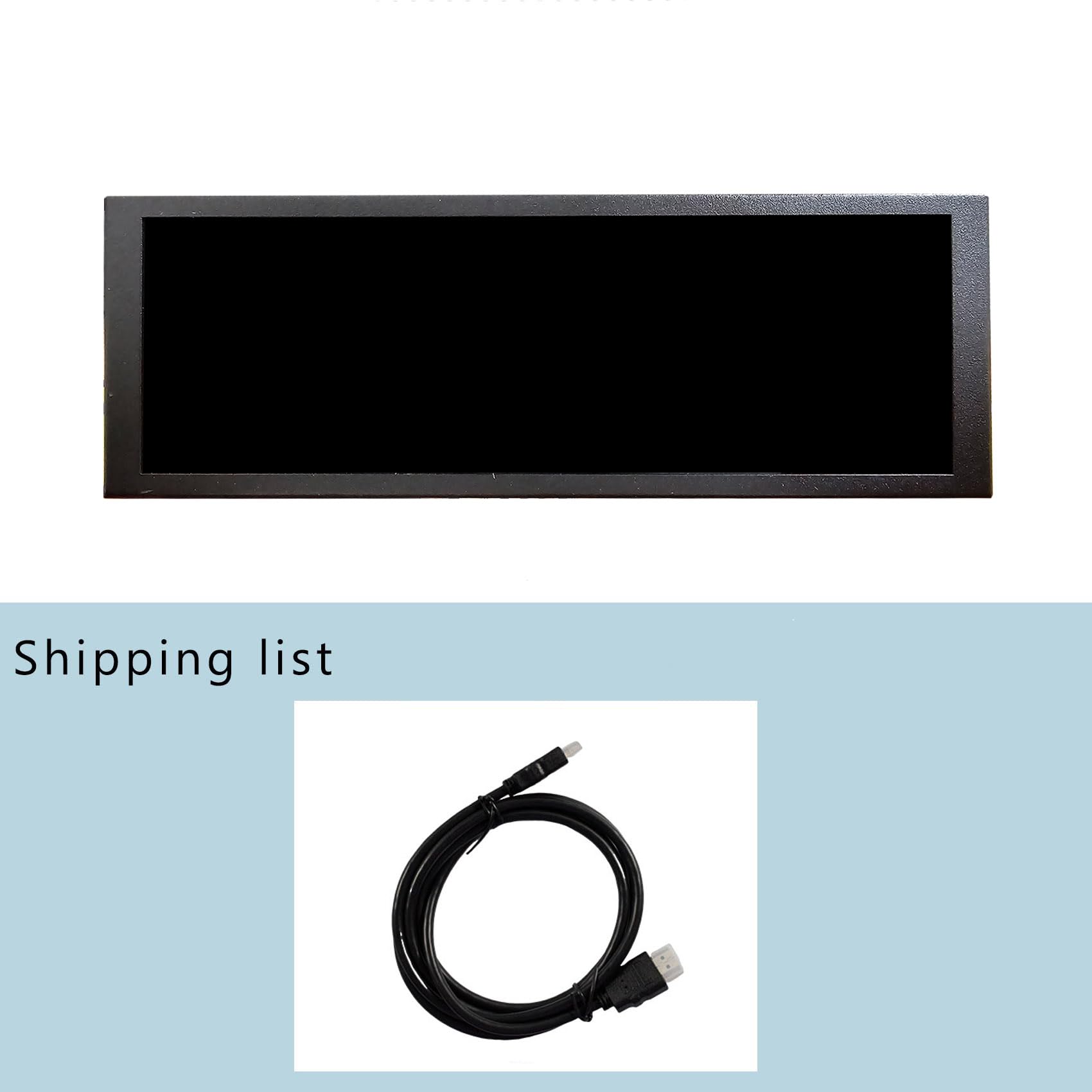 VSDISPLAY 7,84 Zoll IPS LCD Monitor,1280x400 Auflösung, USB-C & H/D Eingang | Tragbarer Zweitbildschirm für PC/Computer oder Gehäuse-Monitor, LCD Display für CPU/GPU Überwachung