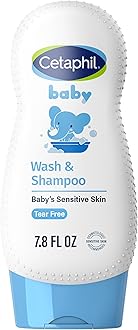 Baby Shampoo and Body Wash with Organic Calendula, Tear Free, Hypoallergenic, Ideal for Everyday Use, Dermatologist Tested, 7.8oz