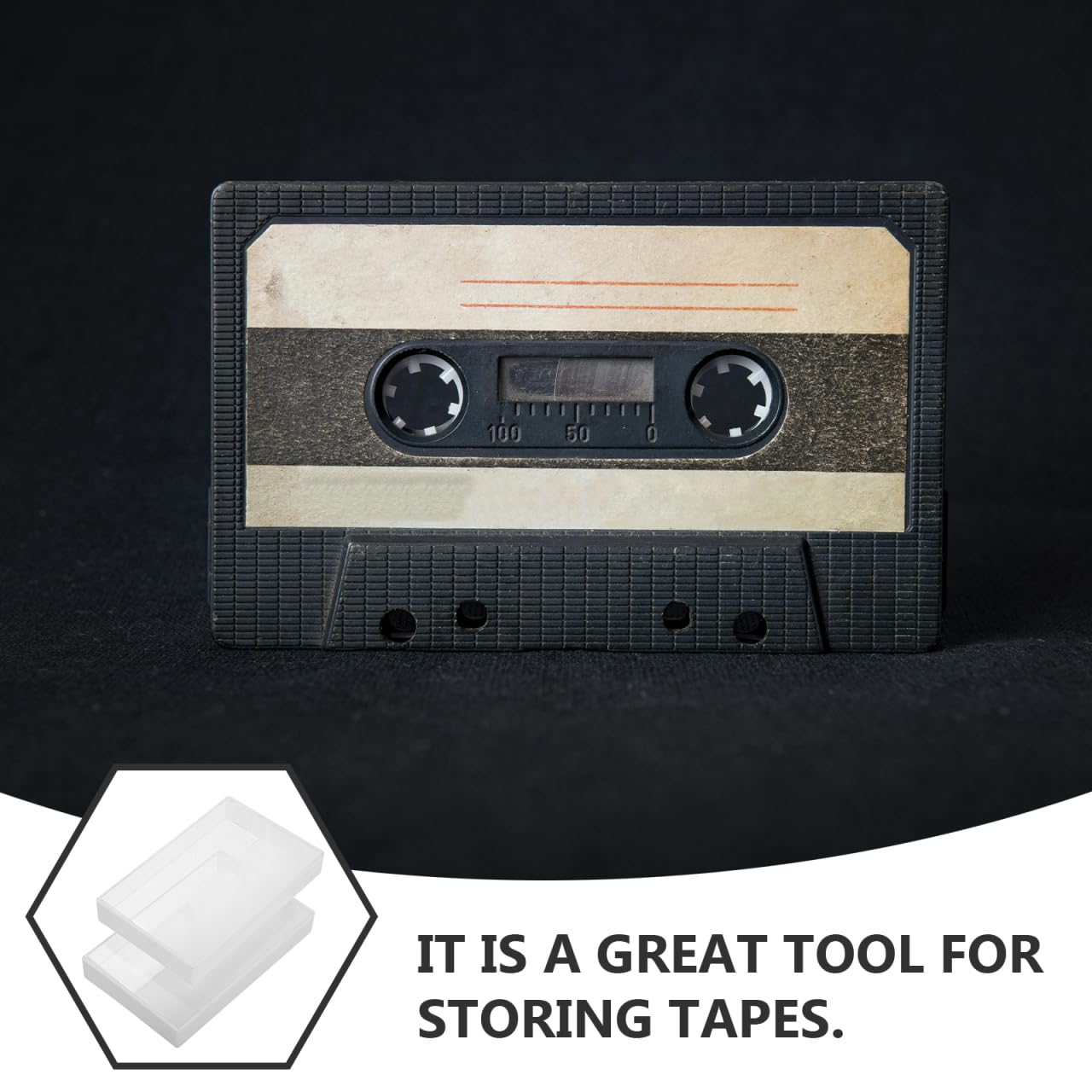 Magiclulu - Lote de 10 cajas de almacenamiento transparentes para casetes de audio vintage de plástico compacto para protección y organización de cintas grabación de voz