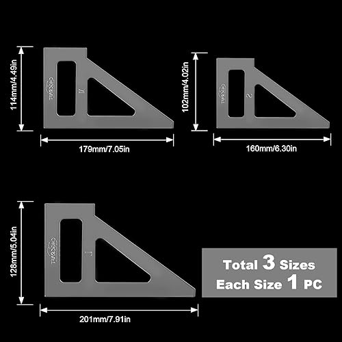 Miniatura 2 de CHGCRAFT 3 bandanas para perros, plantillas de costura acrílicas, plantillas de acolchado para manualidades, plantilla de corte de acolchado