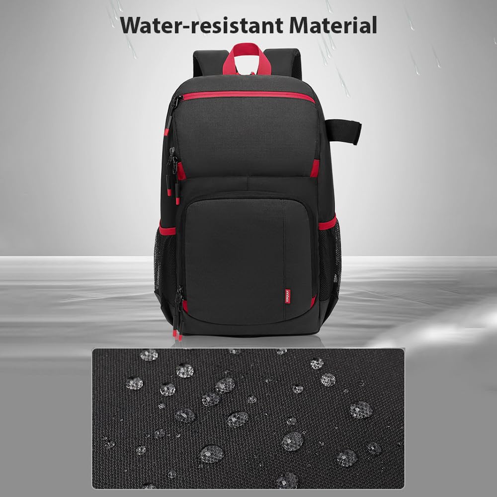 Andoer Zaino per Fotocamera DSLR per Fotografi Professonale Custodia Fotocamera Impermeabile di Grande Capacità Zaino per Fotografia Borsa per Fotocamera Resistente all'acqua con Supporto