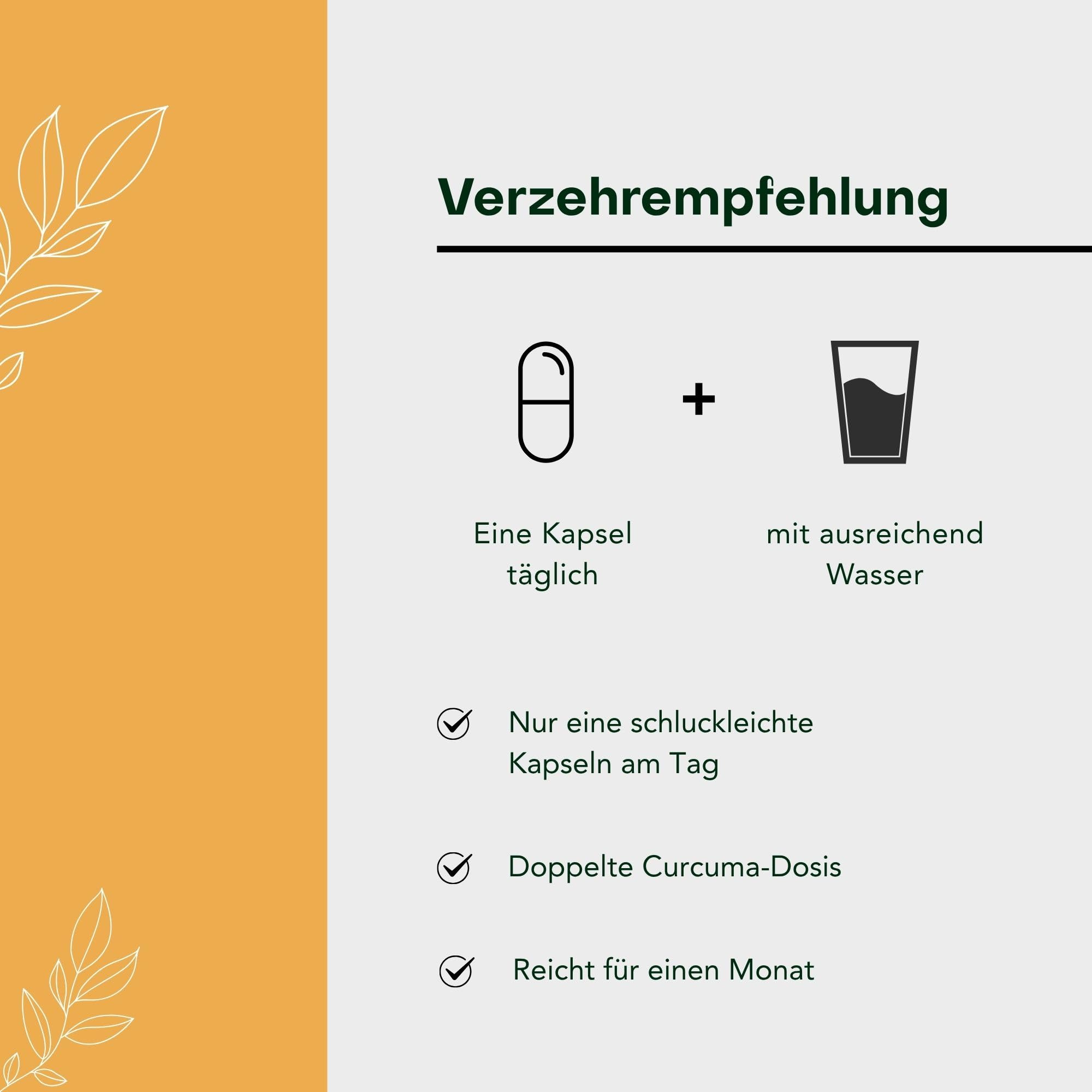 Fermentura® CURCUMA DUO | Hochdosierte Kurkuma-Kapseln mit fermentiertem Curcuma-Granulat | Mit Selen & Phosphatidylserin | 30 vegane Kurkuma-Kapseln ohne Zusätze
