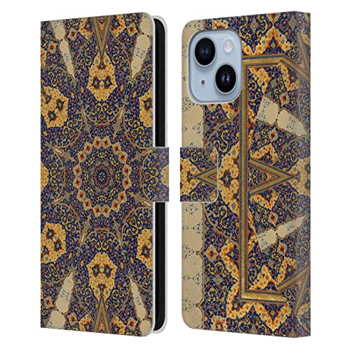 Étui portefeuille iPhone 14 Plus mandala idéal pour organiser vos sorties sans encombre