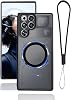 Magnetic frost case for REDMAGIC 11 Pro11 Pro, heavy duty protective cover with lanyard, shockproof and scratchproof circle