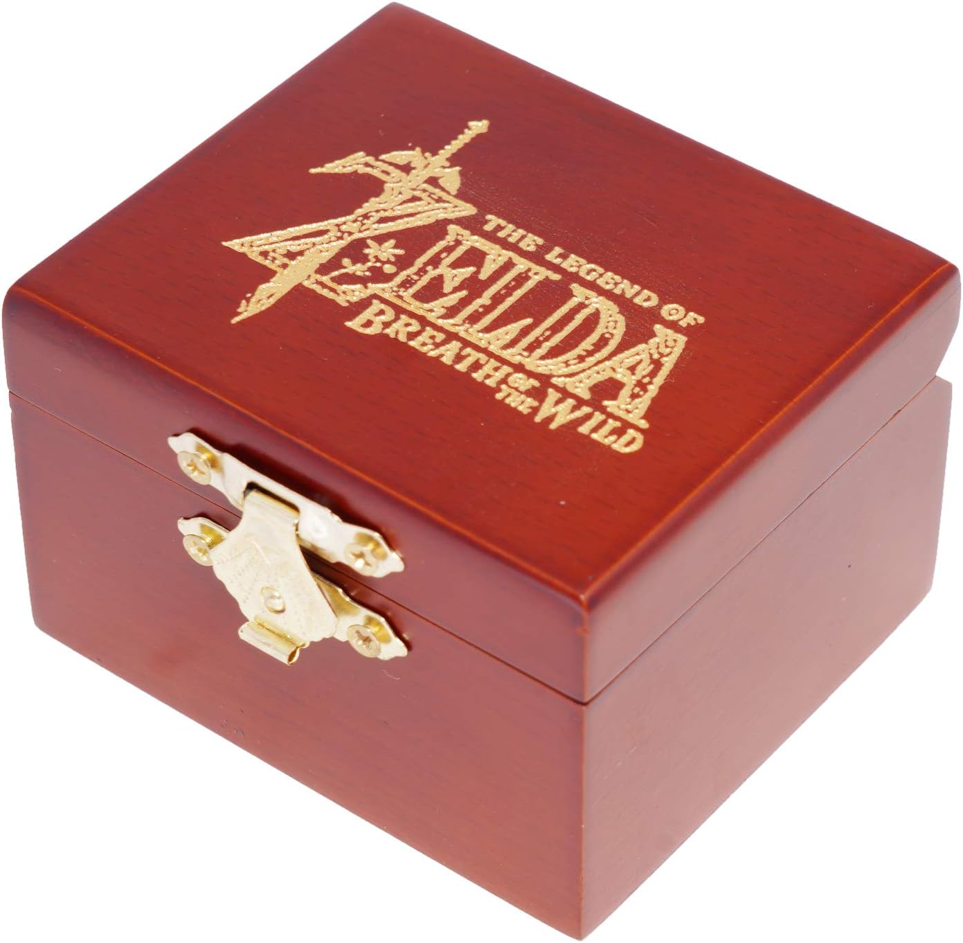 Youtang Music Box Carved Wood Wind Up Gold Mechanism Musical Gift with Mirror