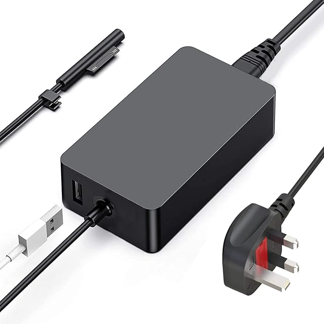 Surface Book 3 Charger 102W 15V 6.33A, Surface Laptop Studio Power Supply Compatible with Surface 3 2 1 & Microsoft Surface Pro 8 7 6 5 4 3 X, Surface Go 3 2 1 with 5V 1.5A USB A Charging Port