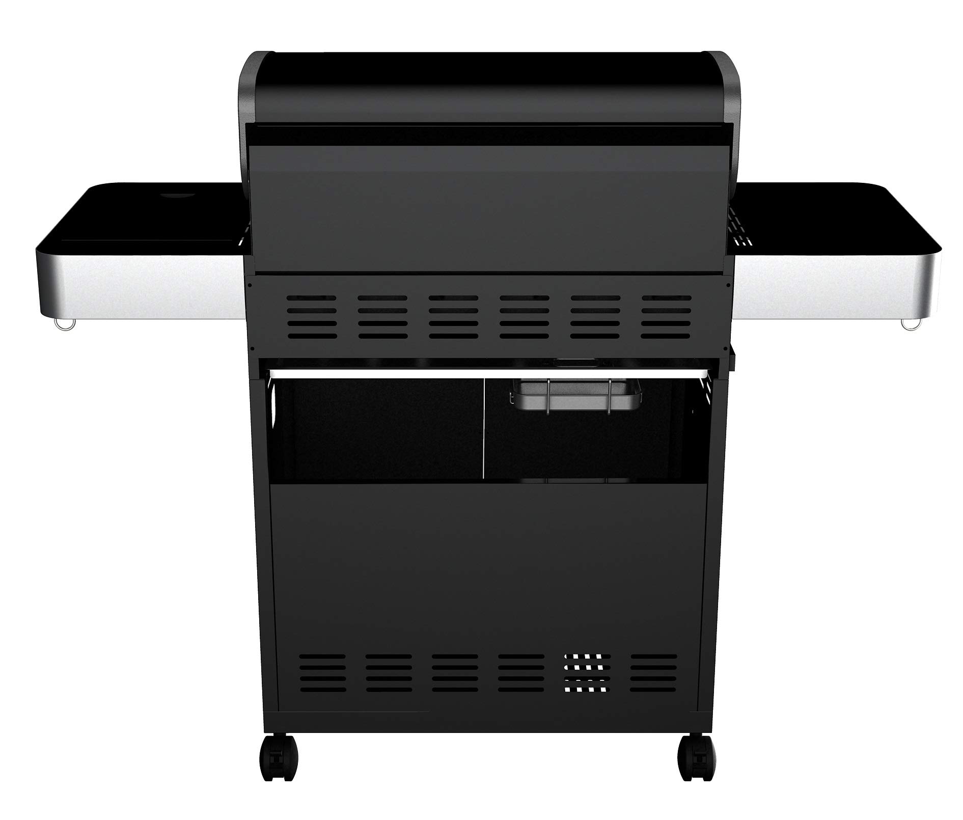 Monument Grills 4 Burner Propane Gas Grill, Black ,LED Controls,Side