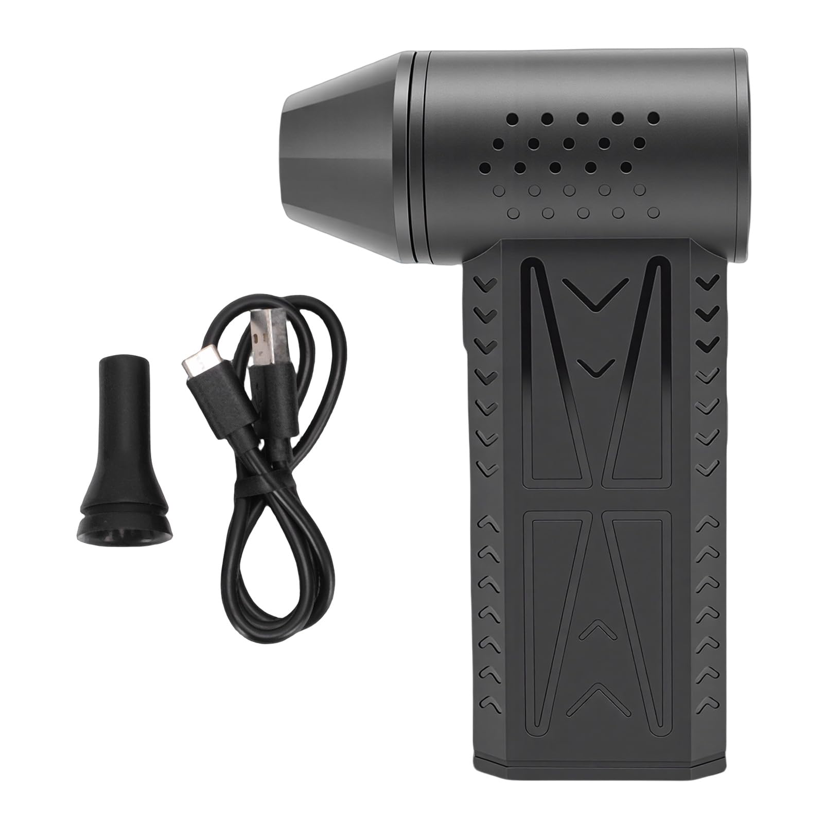 Souffleur à poussière électrique rechargeable 130 000 tr/min avec 3 réglages de vitesse Buse magnétique Port de type C pour la maison, la voiture, le nettoyage, le séchage, le refroidissement