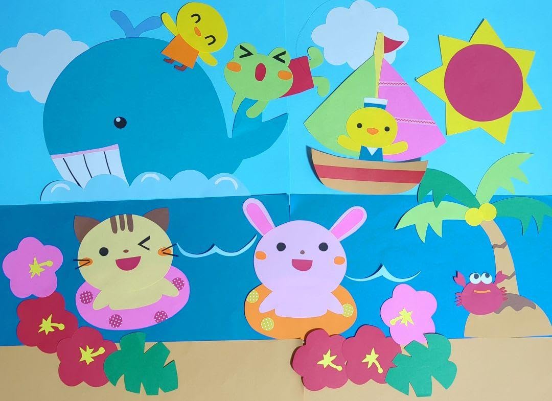 ハイビスカス壁面飾り／青系／夏壁面／壁面飾り Amazon.co.jp: ハイビスカス壁面飾り／青系／夏壁面／壁面飾り