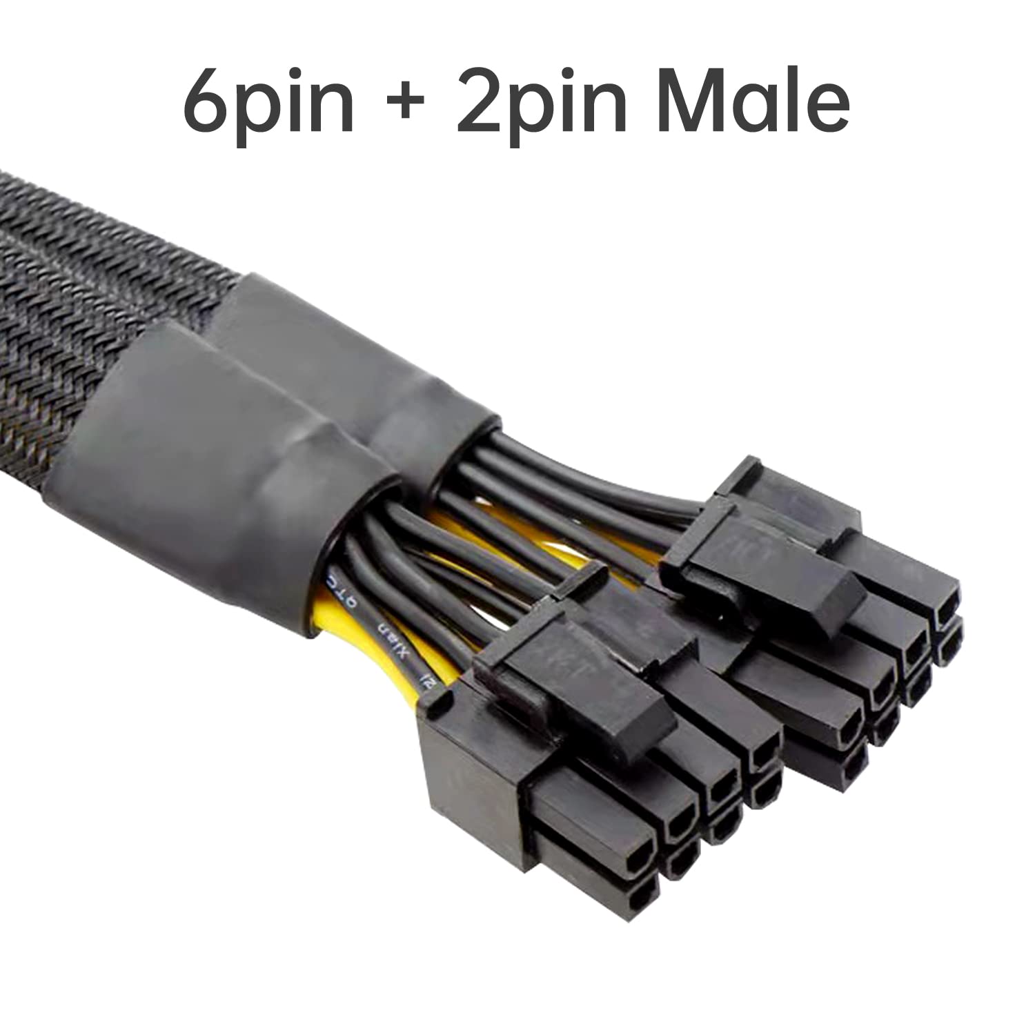 CERRXIAN Confezione da 2 cavi splitter EPS CPU 8 pin femmina a 3x 8 (6+2) pin maschio PCIE, CPU a scheda grafica 8 pin PCIE cavo di conversione per alimentazione modulare-9,8 pollici