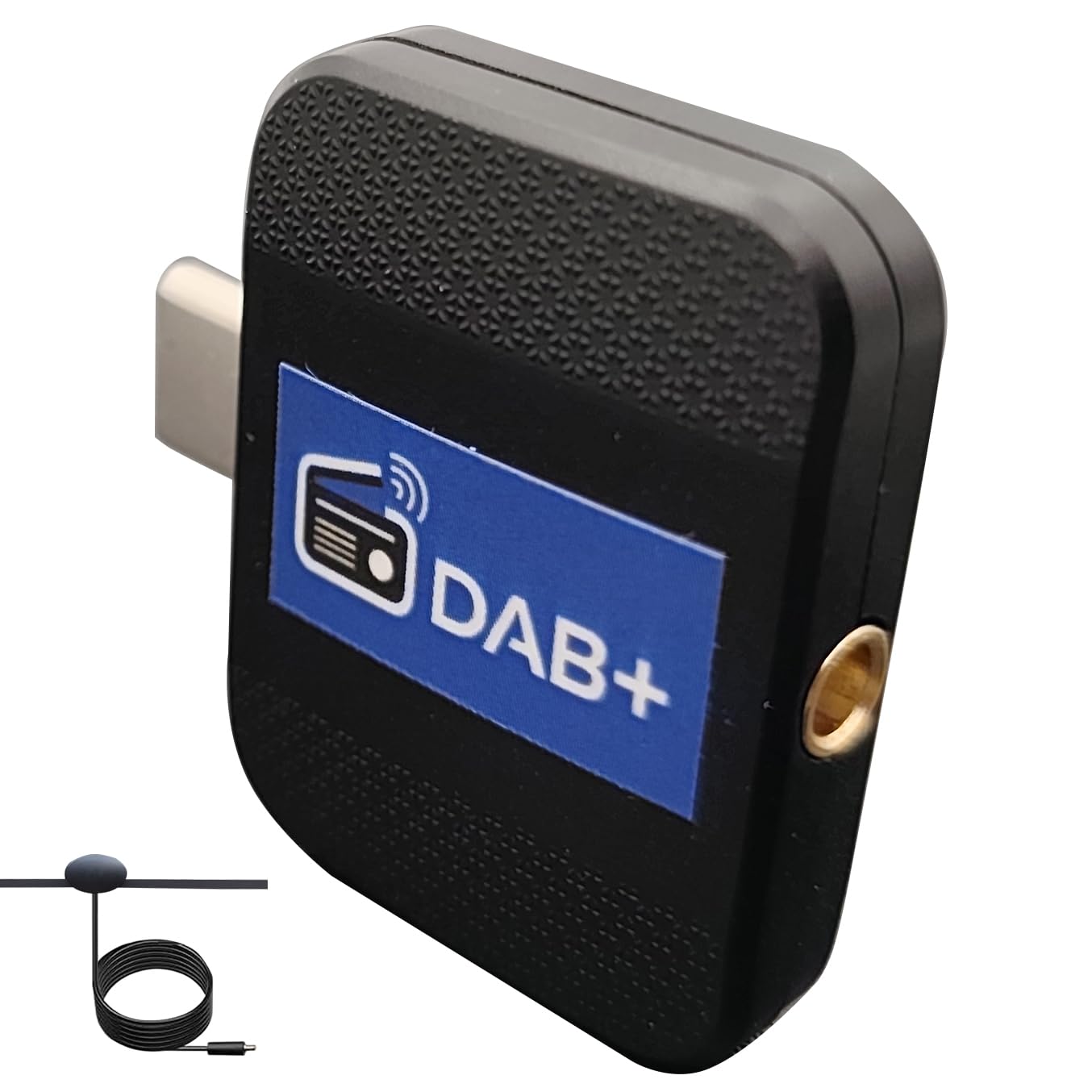 Adaptateur Dab+ pour Autoradio Android USB,Tuner de Radio Numérique Véhicule avec Enregistrement pour Voiture Camionnette Fourgon avec Systèmes Android Auto Intégrés (Antenne Fouet)