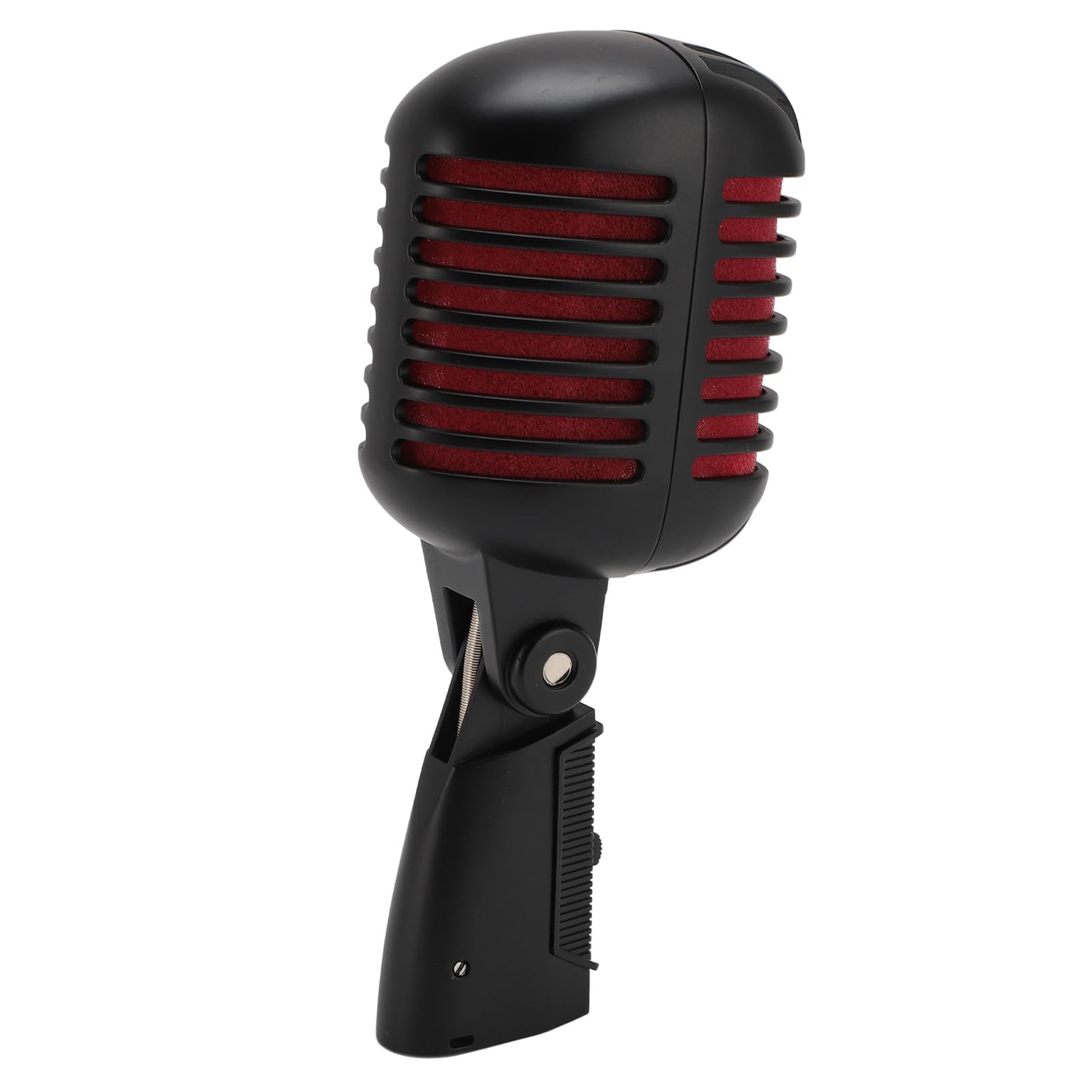 Zunate Micrófono Vintage Micrófono Vocal Dinámico Retro, Estante Giratorio Autotensor de Aleación de Zinc para Escenario KTV, Dinámico Cardioide Clásico para Grabación de Canto (Black)