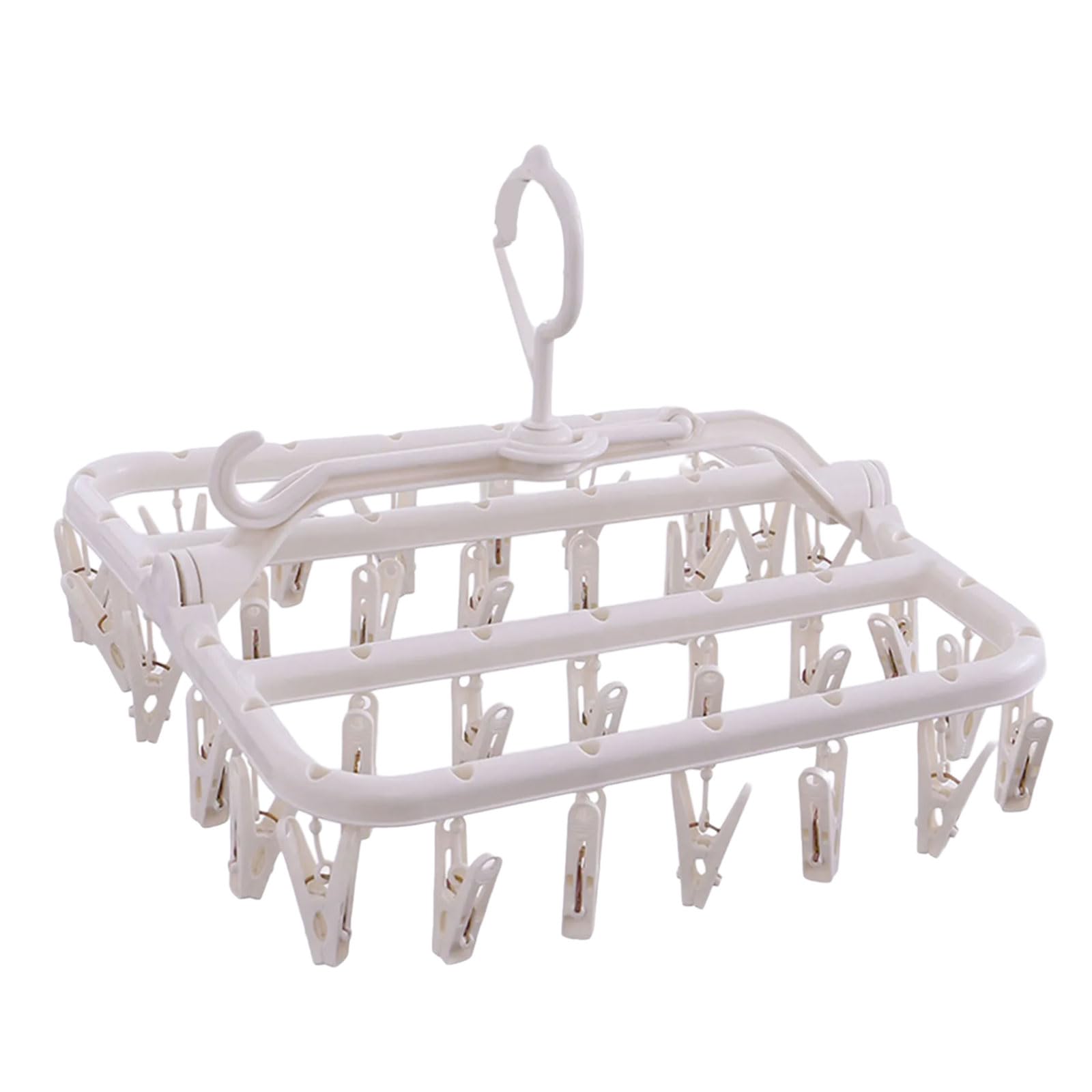 HDOYTXXM Foldaway Clothesline Hanger Thickened Arms Multiple Clip for Apartments Dorms Foldable Laundry Drying Rack with Clip