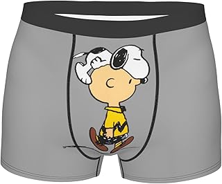 スヌーピー チャーリーブラウン ボクサーパンツ メンズ ボクサーブリーフ 下着 前閉じ ローライズ 男性パンツ 通気 吸水速乾 個性的 デザイン プレゼント S-2XL