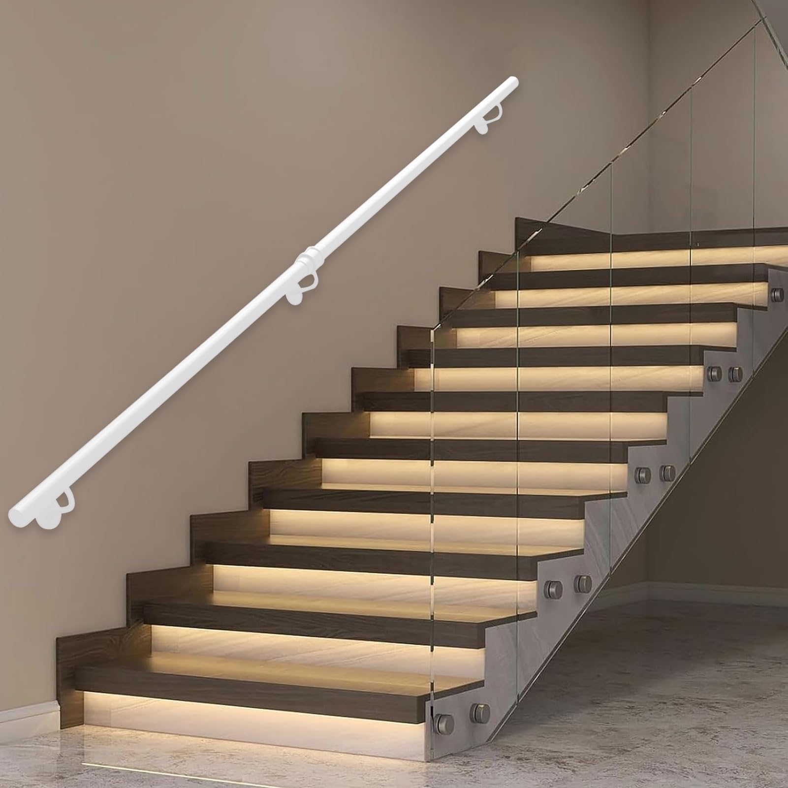 Main courante en fer forgé pour éviter les chutes dans l'escalier extérieur