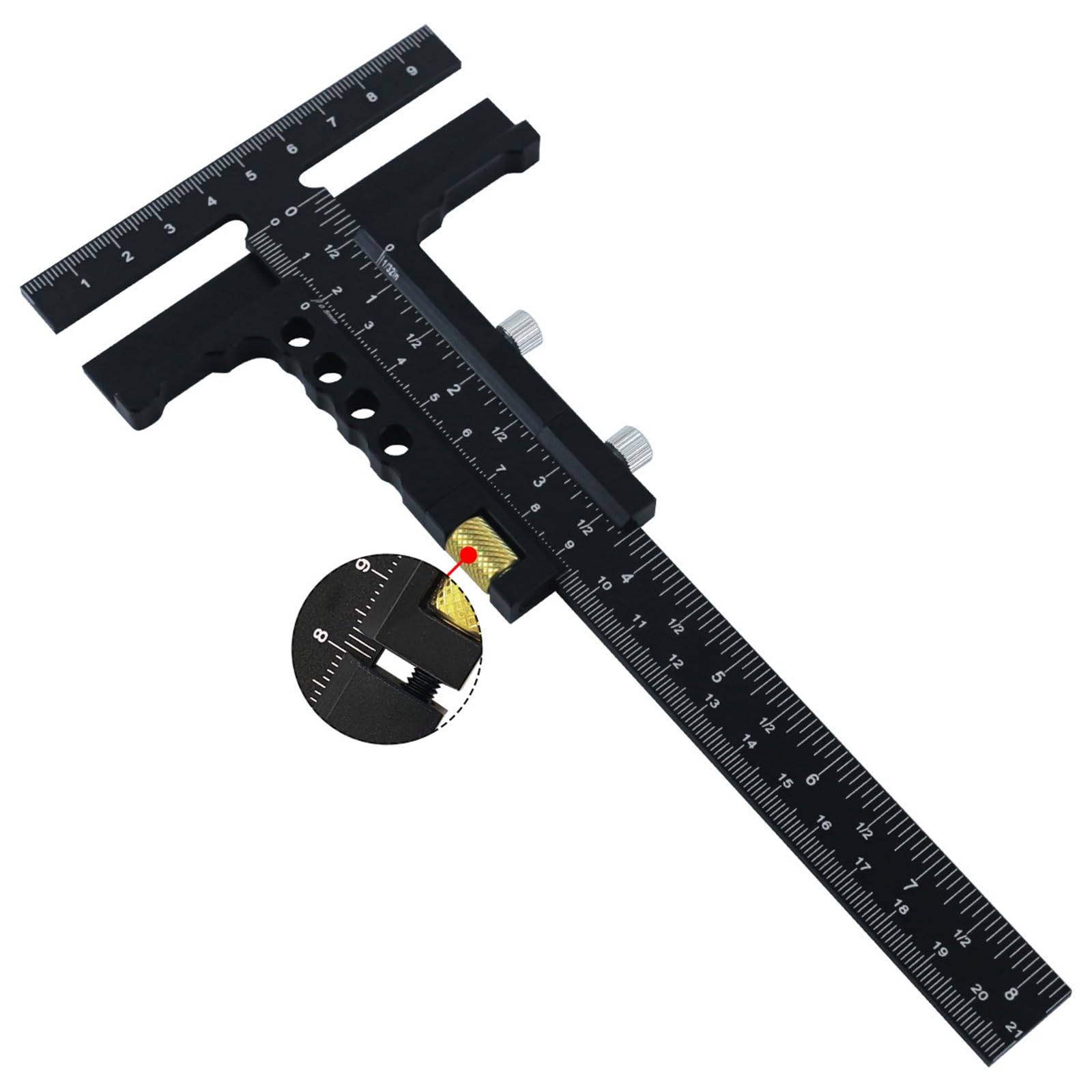 Scribing Ruler Woodworking Ruler Measurement Tool Carpentry Scriber Marking Measuring Gauge Metal Scriber Gauge Multifunctional Marking