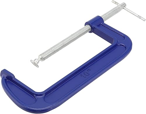 Miniatura 5 de KEILEOHO 3 abrazaderas C grandes de 10 pulgadas, abrazaderas C de agarre rápido, abrazadera G resistente para carpintería, color azul