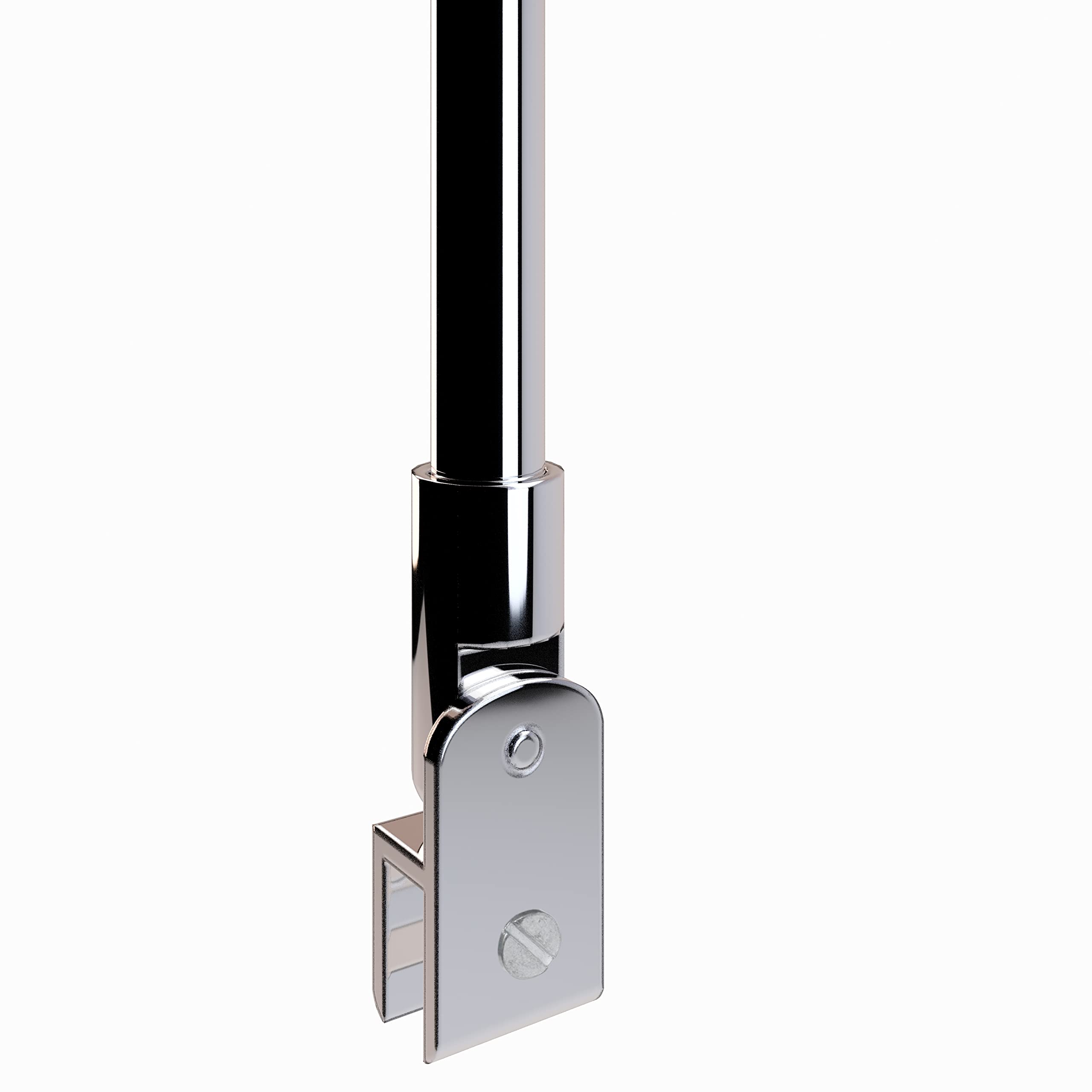 i-flair Decken-Haltestange für 6/8/10 mm Walk In Duschwände mit drehbarem 360° Gelenk - Stabilisator aus V2A Edelstahl mit Verstellbereich 34,5-75,5 cm für Glasduschen 21M