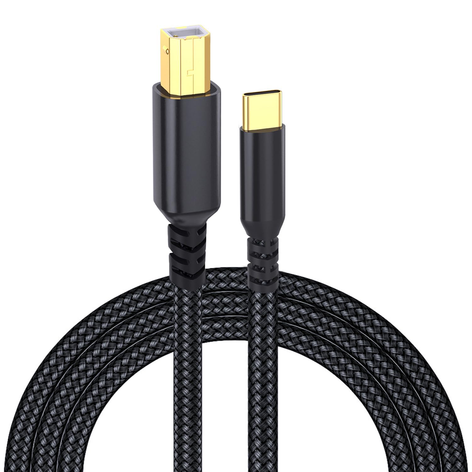 Cavo da USB-B a USB-C per stampante MacBook Pro/Air HP, cavo USB C MIDI per pianoforte Yamaha, controller DJ, tastiera, stampante, cavo placcato oro da USB tipo B a tipo C (1,8 m)