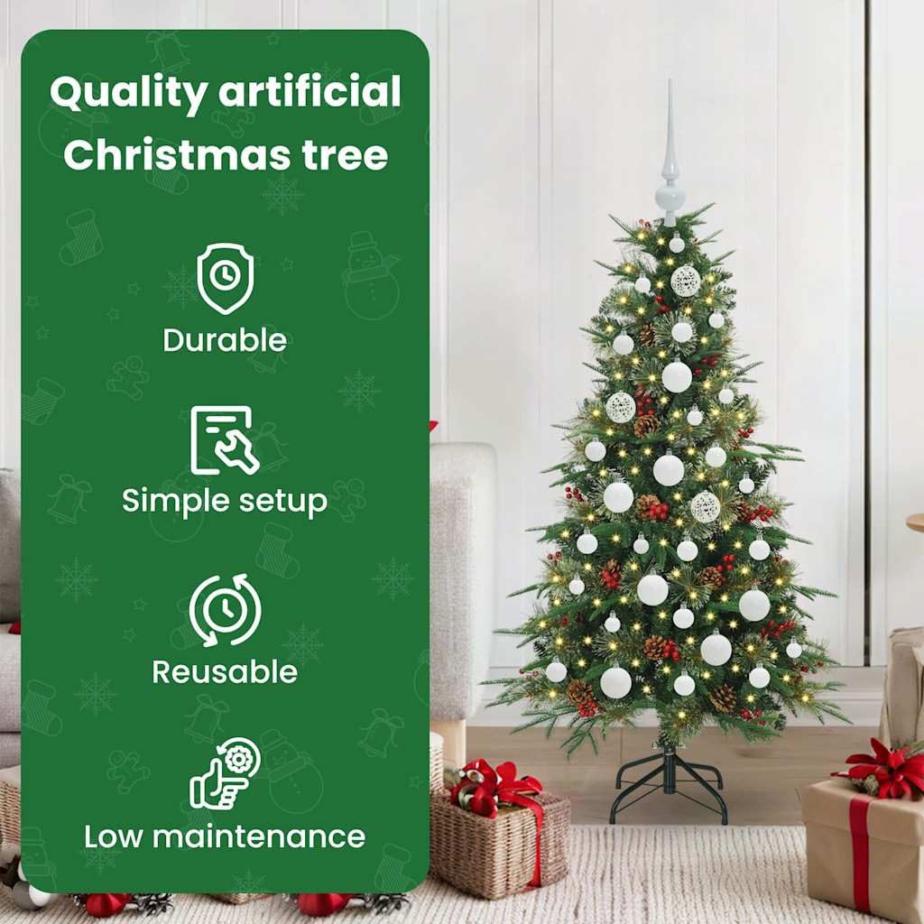 vidaXL Árbol de Navidad Artificial con Ramas articuladas Verde 120 cm