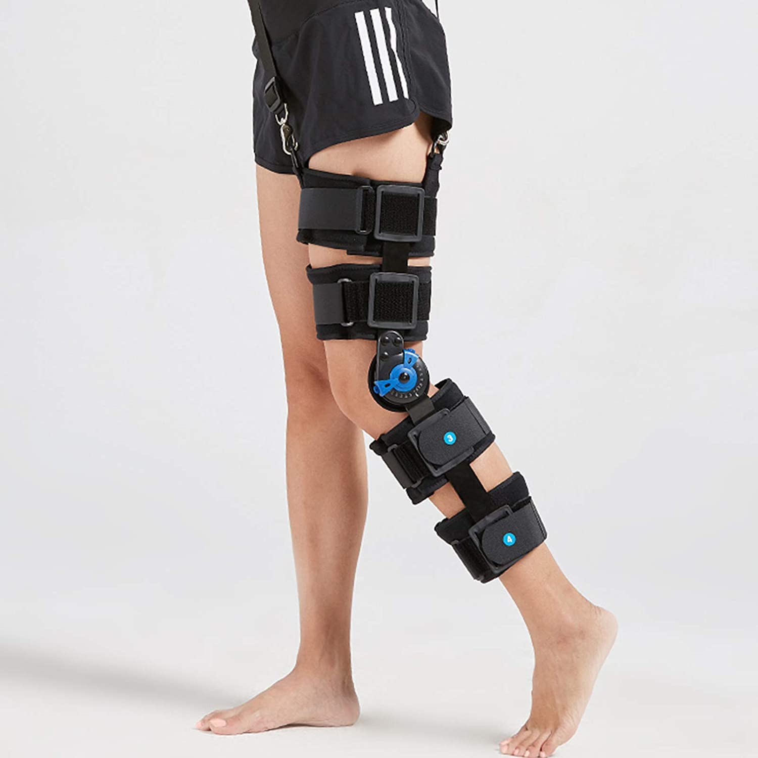 Rodillera Articulada con Férula Fijación De La Articulación De La Rodilla Ortesis para La Artritis Recuperación Postoperatoria De Lesiones De Rodilla