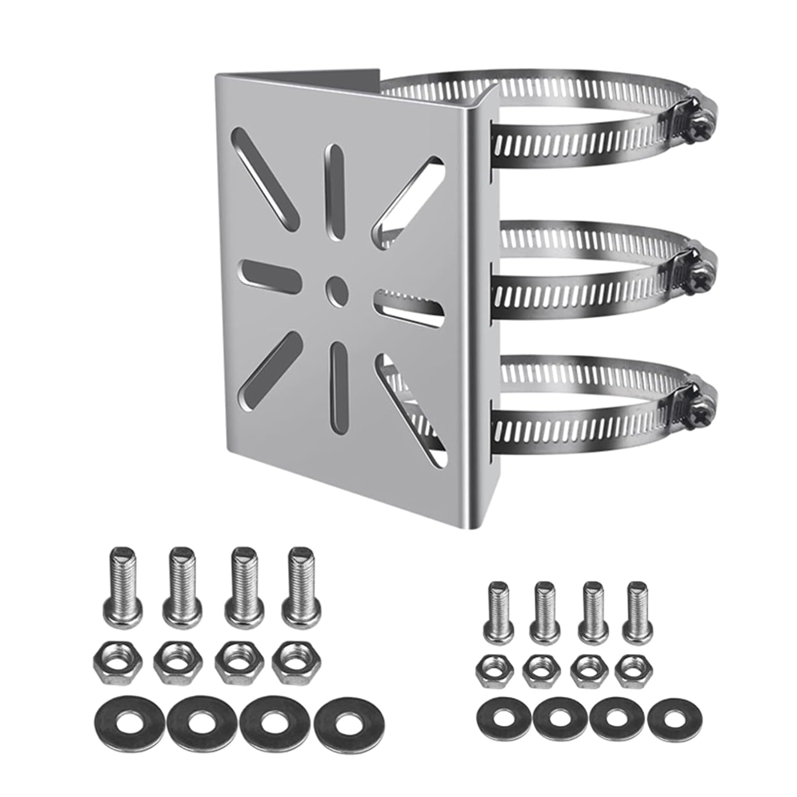 Buxuaaaa Three 200 Turn Screw Rustproof Stainless Steel Camera Mounting For Commercial Properties Includes Reinforced Base And Installation Components Resistant Camera Holder