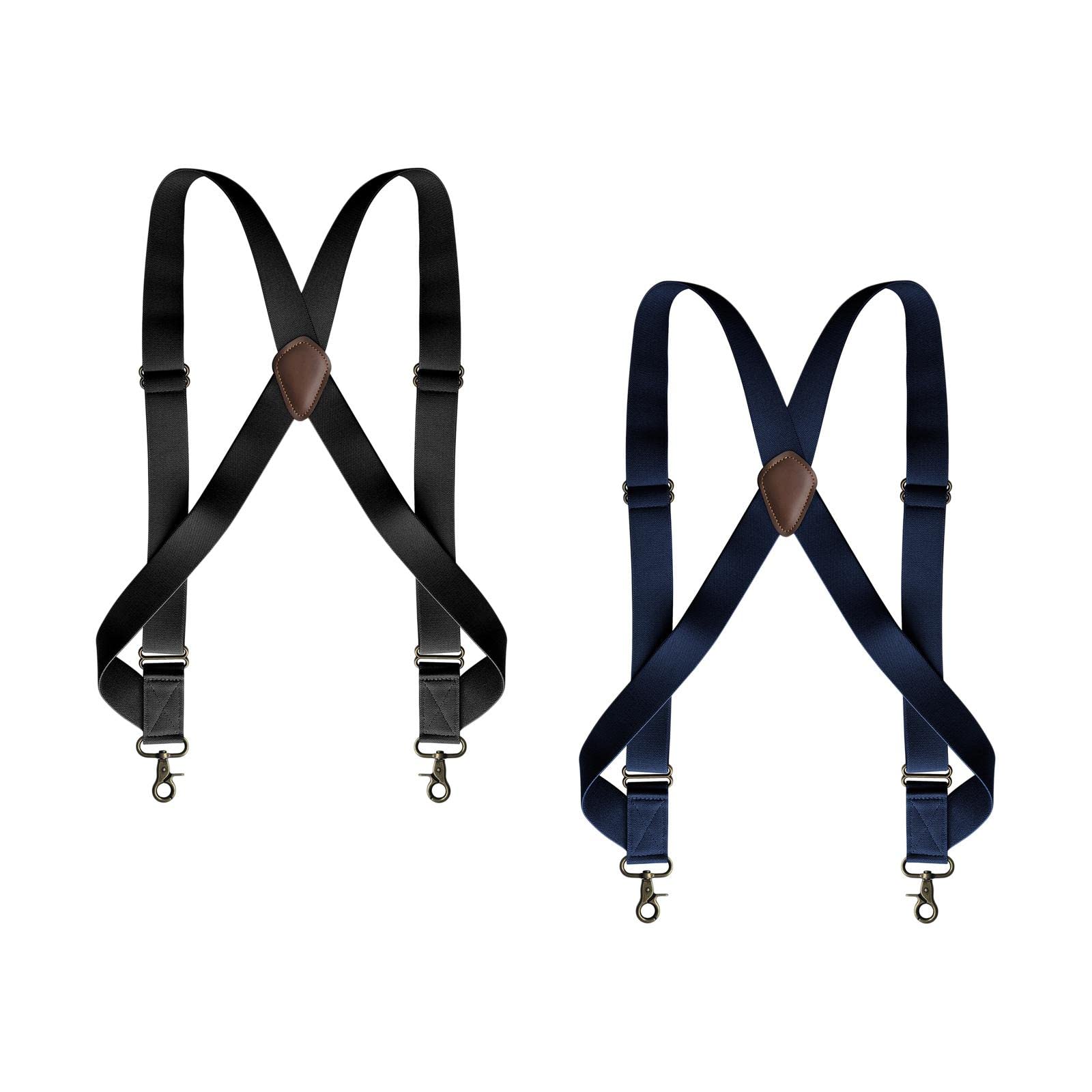 Merishopp 2X Mens Suspender Swivel Hook X Shaped Adjustable Suspenders | Clothing Shoes & Accessories | Mens Accessories | Suspenders Braces-image-46