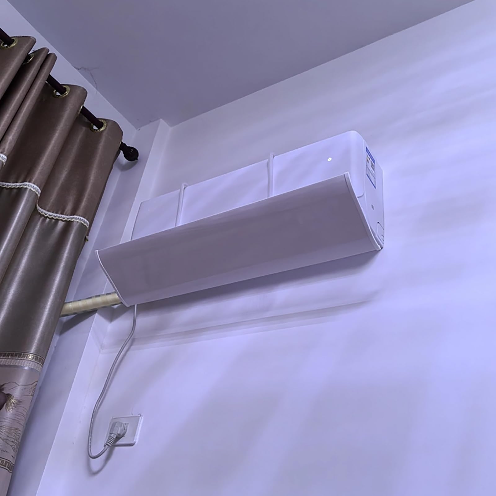 Deflettore Condizionatore Universale Rinforzato, Deflettore Aria Condizionata Split e a Parete, Pannello Anti-Flusso Diretto per Casa e Hotel(86x20cm/34x8in)