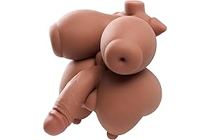 5-in-1 Realistic Shemale Sex Doll Torso with Insertable Dildo