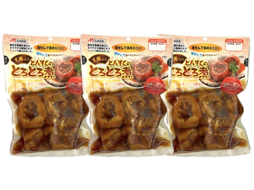 丸協食産夢工房　国産とんそく使用「黒糖入りとんそくのとろとろ煮」500g ×8袋 Amazon.co.jp: 丸協食産 黒糖入りとんそくのとろとろ煮 豚足
