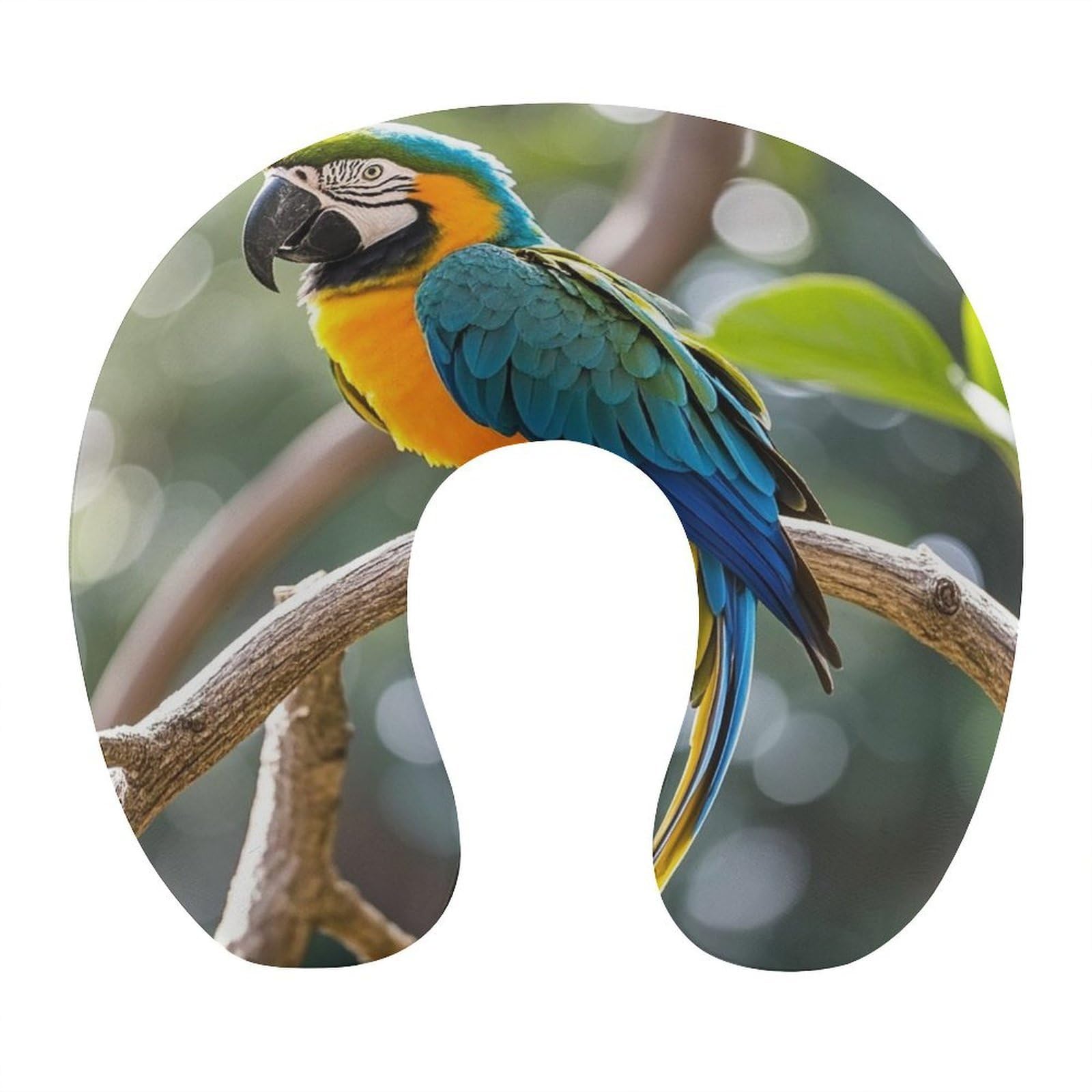 LZQPOEAS Parrot Neck Pillow U Shaped Travel Pillow Comfortable Memory Foam Pillow Portable Neck Support Lightweight Headrest for Airplane Car Home Office Sleeping Traveling