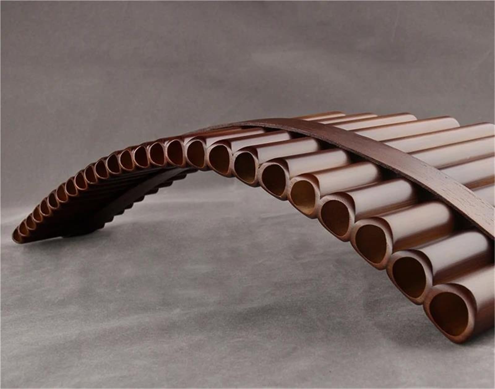 Flûte de Pan, Pan Flute G Key Instrument 25 pièces avec sac de rangement et bâton réglage(Left Hand)