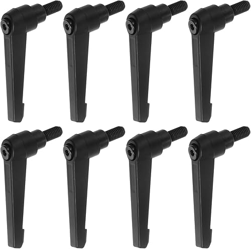 Vista 67 de HARFINGTON 8 manijas de palanca de sujeción ajustables M8 x 0.787 in roscas macho perillas de tornillo giratorio bloqueo de trinquete de liberación