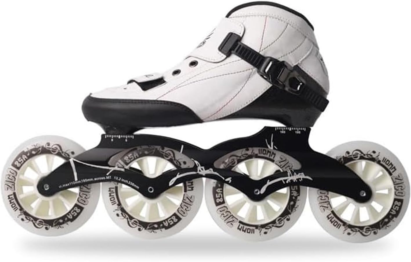 Speed Skates Inline Professional for Adults, 4 X 90-110 Mm Wheels Single Row Lightweight Racing Skates for Beginners and Teens Skating Roller Skates Unisex