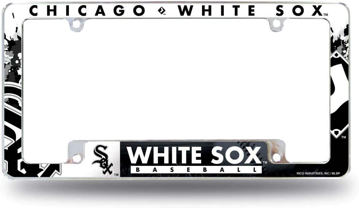Rico Industries White Sox All Over Chrome Frame