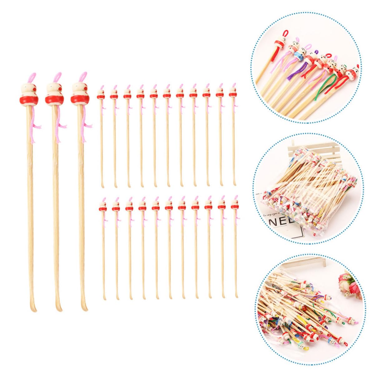 PACKOVE 5 Ensembles -oreilles Suspendus Kit De Retrait De Cire Nettoyeur La Cire Outil De Retrait De Cérumen À Oreille Portables Couleur Aléatoire 100 Pièces * 5