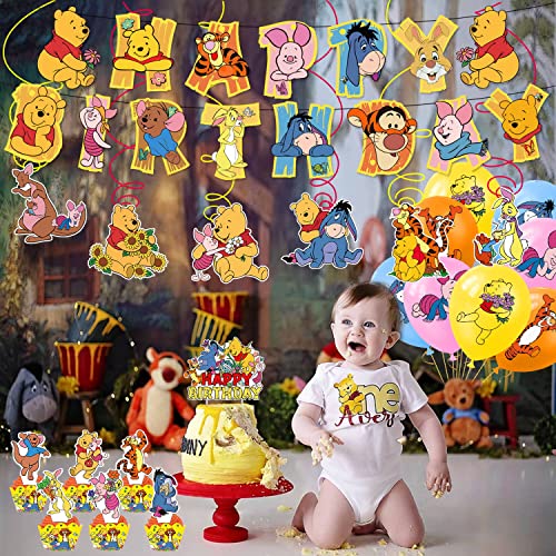 OULUN Birthday Party Supplies For Winnie the Pooh ,Pooh bear Theme Party Decoration - Image 3
