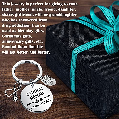 TIIMG Cardiac Rehab Nurse Gift Cardiac Rehab is A Work of Heart Keychain Nursing School Grad Gift 6