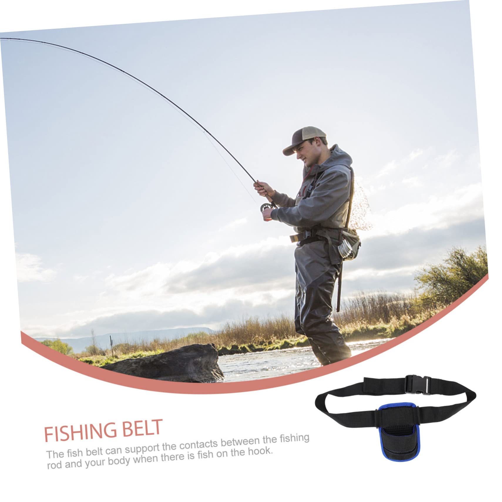BESPORTBLE Adjustable Fishing Waist Belt Oxford Cloth Pole Holder Lightweight Fishing Harness